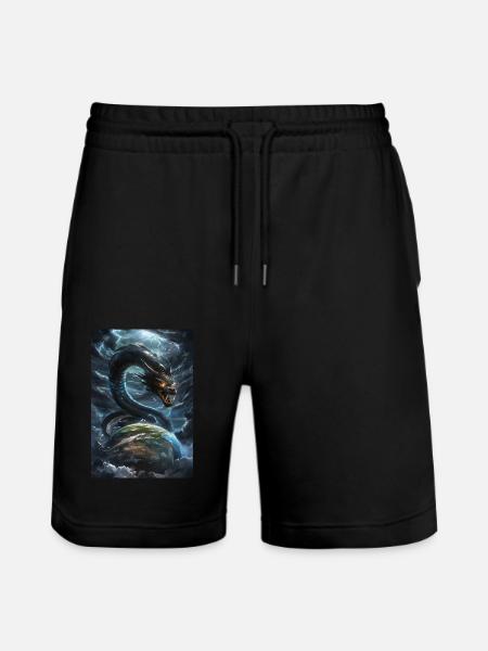 Basilisk Mythology Myth Gift - Stanley/Stella Trainer Unisex Organic Jogging Shorts - black