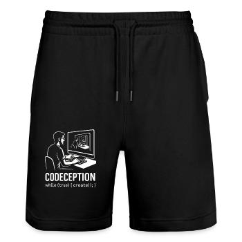 Codeception - Stanley/Stella Unisex Bio Joggingshorts Trainer  - Schwarz - Vorne - Nik (191cm) & Marisol (170cm)