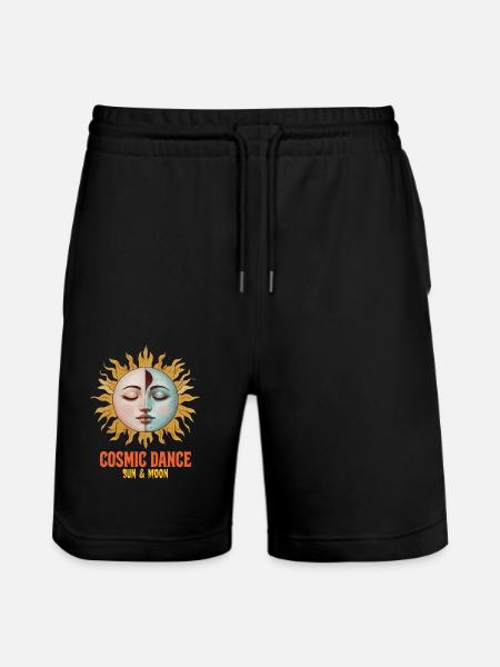 Cosmic Dance Spirituality Gift - Stanley/Stella Trainer Unisex Organic Jogging Shorts - black