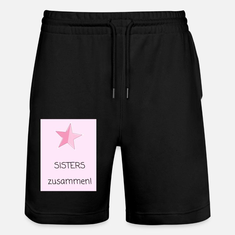 SISTERS zusammen - Short de jogging bio TRAINER Stanley/Stella unisexe - noir