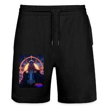 WOTAN - YOUR LIGHT IN YOUR DARKNESS - DARK SOUL - - Stanley/Stella Unisex Bio Joggingshorts Trainer  - Schwarz - Vorne - Nik (191cm) & Marisol (170cm)