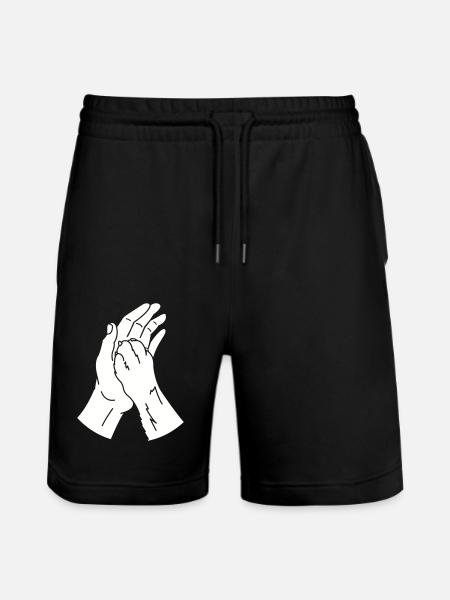 tierpfote hand - Stanley/Stella Unisex Bio Joggingshorts Trainer  - Schwarz