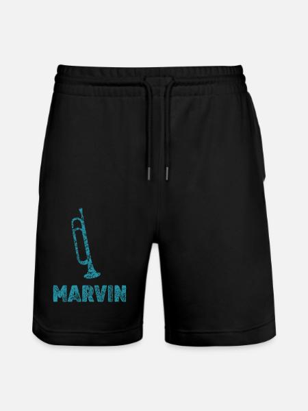 Blasmusik Marvin - Stanley/Stella Unisex Bio Joggingshorts Trainer  - Schwarz