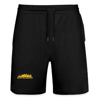 Dortmunder! Dortmund, my city! - Stanley/Stella Trainer Unisex Organic Jogging Shorts - black - Front - Nik (191cm) & Marisol (170cm)