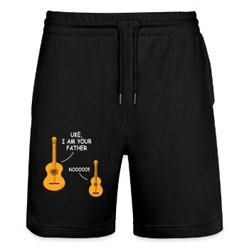 Uke I Am Your Father Ukulélé Guitare - Short de jogging bio TRAINER Stanley/Stella unisexe - noir - Devant - Nik (191cm) & Marisol (170cm)