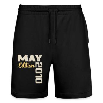 May 2010 Birthday May 2010 Gift May 2010 May - Stanley/Stella Trainer Unisex Organic Jogging Shorts - black - Front - Nik (191cm) & Marisol (170cm)