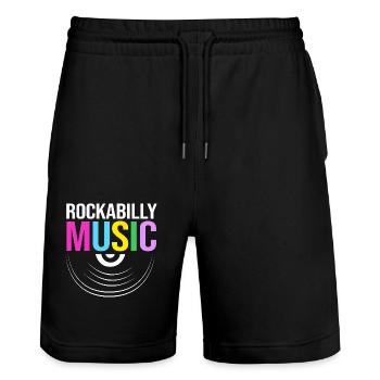 Chaussette Hop - Short de jogging bio TRAINER Stanley/Stella unisexe - noir - Devant - Nik (191cm) & Marisol (170cm)