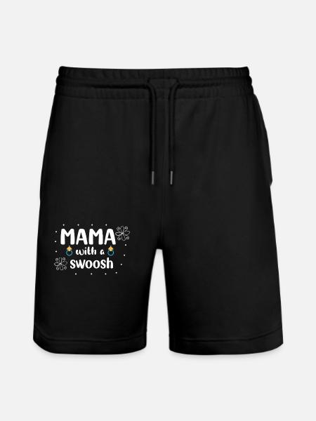 "Mama White Aswooh - Stanley/Stella Trainer Unisex Organic Jogging Shorts - black