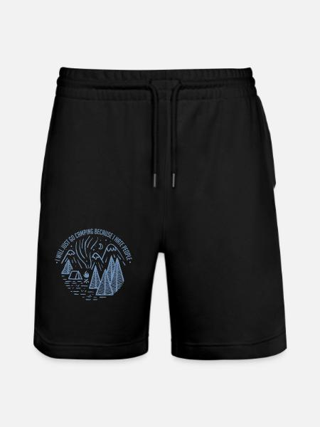 Camping Nature Tents - Stanley/Stella Trainer Unisex Organic Jogging Shorts - black
