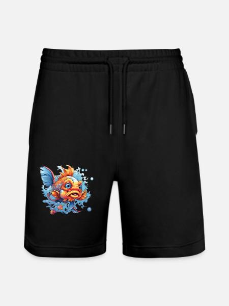 Goldfish - Stanley/Stella Trainer Unisex Organic Jogging Shorts - black
