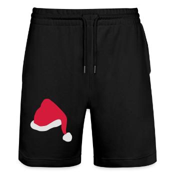 Lustige Geschenke zu Weihnachten - Stanley/Stella Unisex Bio Joggingshorts Trainer  - Schwarz - Vorne - Nik (191cm) & Marisol (170cm)