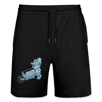 Zwerg tragen, was - Stanley/Stella Unisex Bio Joggingshorts Trainer  - Schwarz - Vorne - Nik (191cm) & Marisol (170cm)