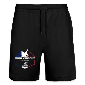 Mont Ventoux - Colour - Stanley/Stella Trainer Unisex Organic Jogging Shorts - black - Front - Nik (191cm) & Marisol (170cm)