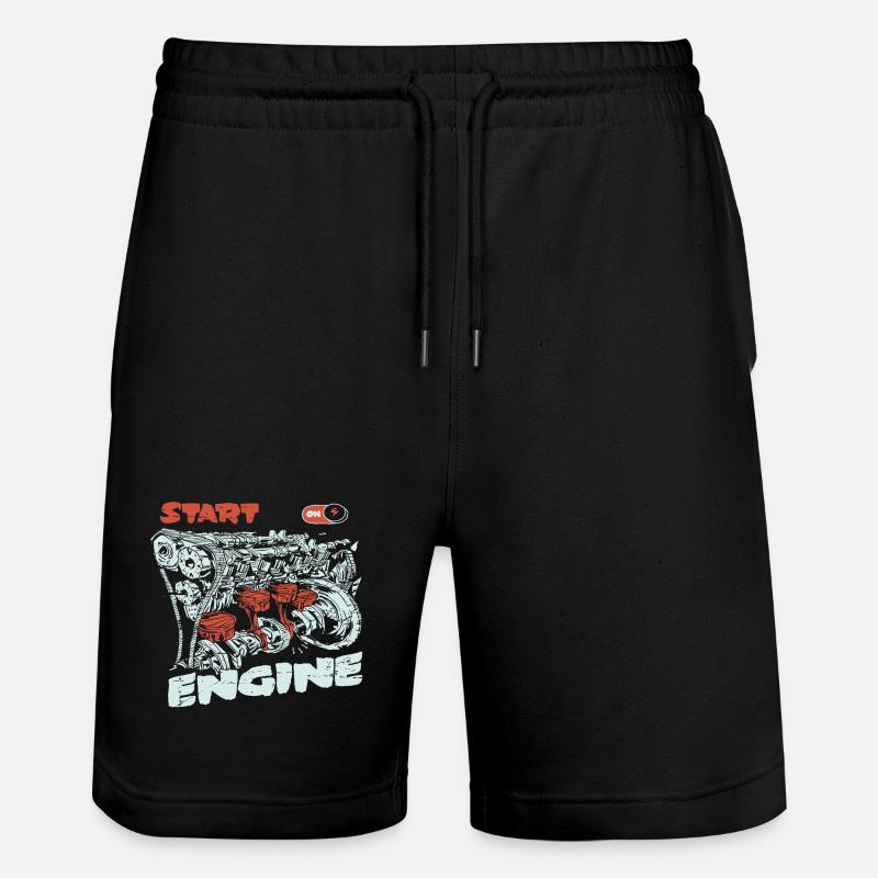 Start the engine, engine, engine - Stanley/Stella Trainer Unisex Organic Jogging Shorts - black