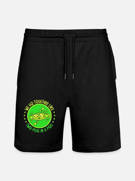 lovers, lovebirds, sincere love - Stanley/Stella Trainer Unisex Organic Jogging Shorts - black