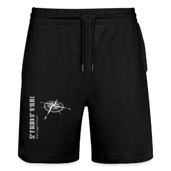 Koordinaten Salzgitter - Stanley/Stella Unisex Bio Joggingshorts Trainer  - Schwarz - Vorne - Nik (191cm) & Marisol (170cm)