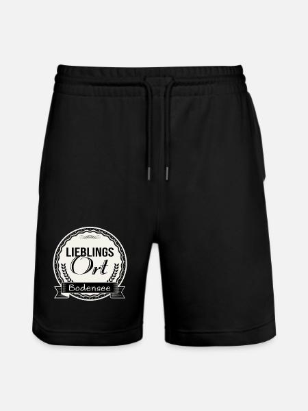Lieblingsort Bodensee - Stanley/Stella Unisex Bio Joggingshorts Trainer - Schwarz