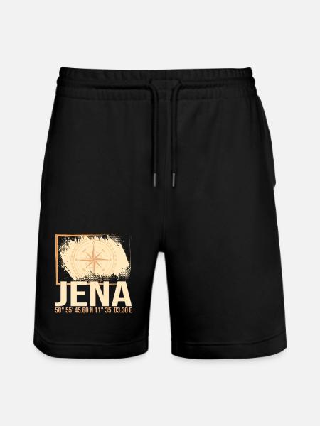 Jena Koordinaten - Stanley/Stella Unisex Bio Joggingshorts Trainer  - Schwarz