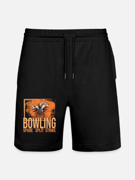 Bowling - Spare - Split - Strike - Stanley/Stella Unisex Bio Joggingshorts Trainer  - Schwarz