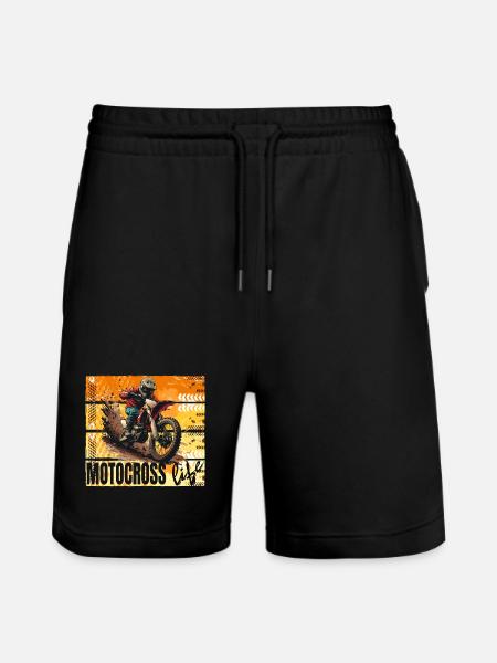 Motocross Life - Stanley/Stella Unisex Bio Joggingshorts Trainer - Schwarz