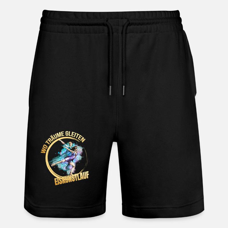 Wo träume gleiten - Eiskunstlauf - Stanley/Stella Unisex Bio Joggingshorts Trainer  - Schwarz