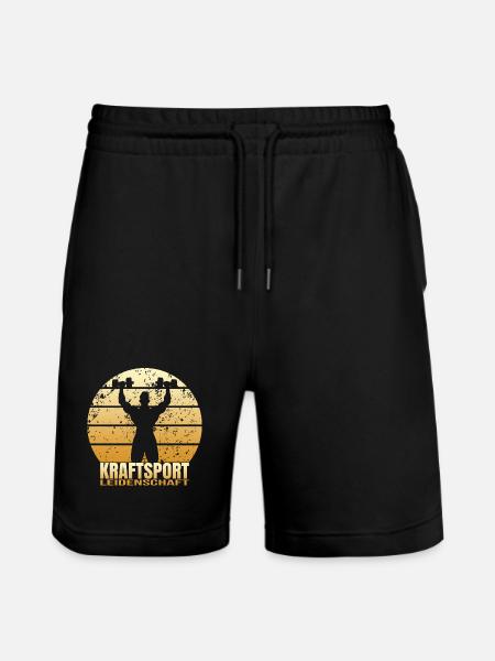 Kraftsport Leidenschaft - Stanley/Stella Unisex Bio Joggingshorts Trainer  - Schwarz
