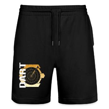 Dart - Stanley/Stella Unisex Bio Joggingshorts Trainer  - Schwarz - Vorne - Nik (191cm) & Marisol (170cm)