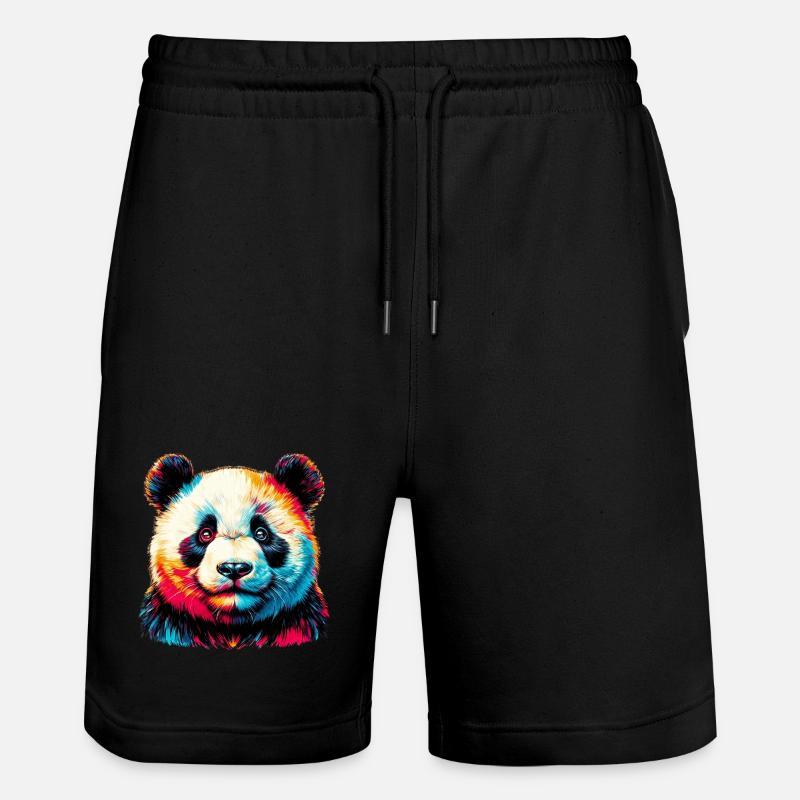 Panda - Stanley/Stella Trainer Unisex Organic Jogging Shorts - black