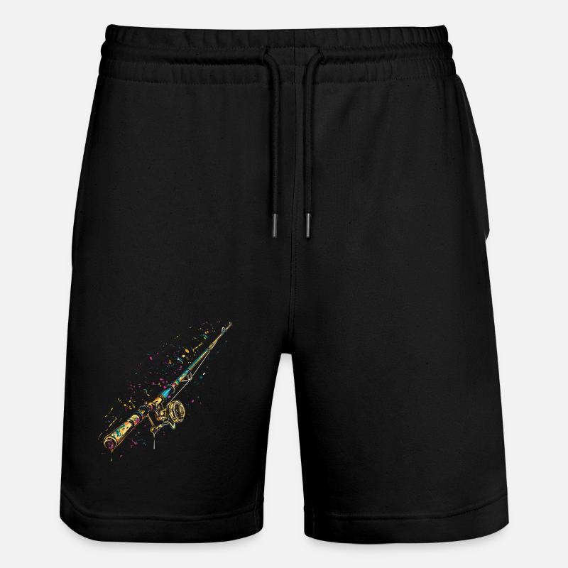 Graffiti de canne à pêche - Short de jogging bio TRAINER Stanley/Stella unisexe - noir
