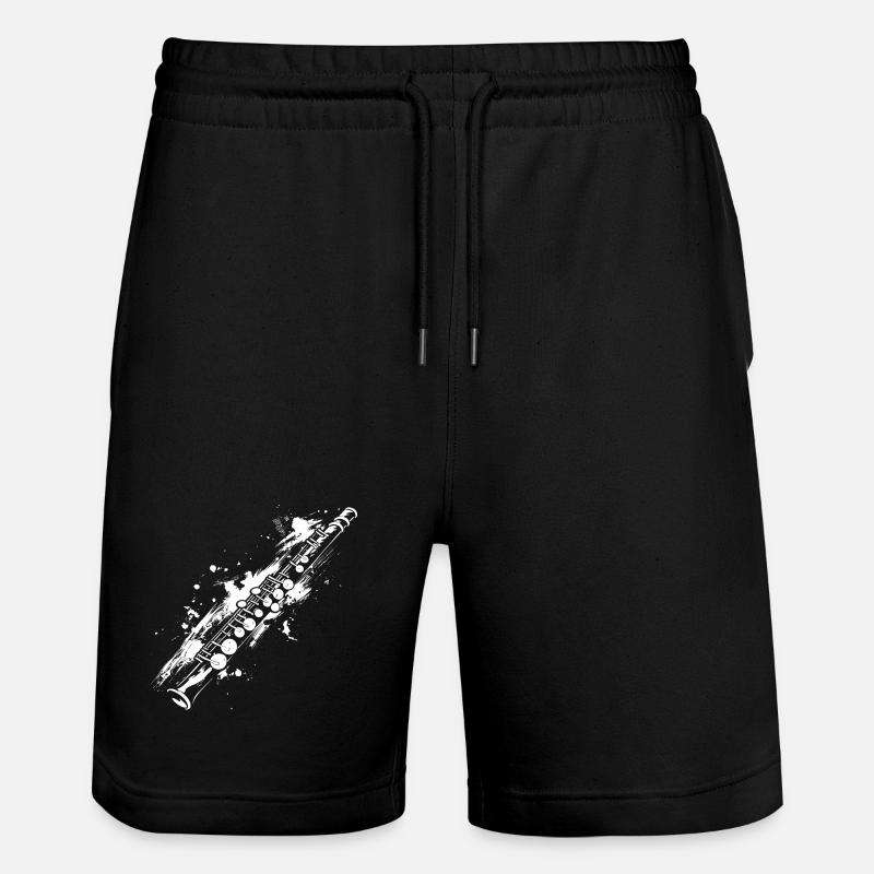Flöte - Stanley/Stella Unisex Bio Joggingshorts Trainer  - Schwarz