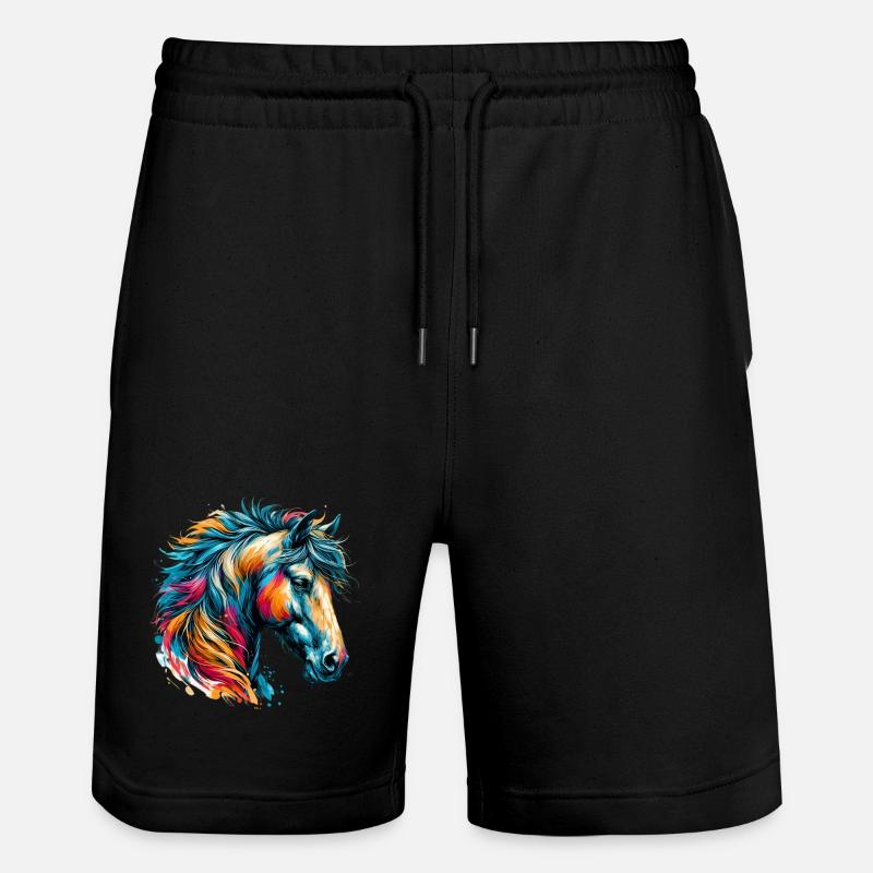 Cheval - Short de jogging bio TRAINER Stanley/Stella unisexe - noir