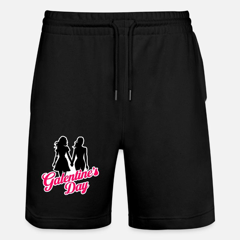 Galentine's Day 2026 Mädchen - Stanley/Stella Unisex Bio Joggingshorts Trainer  - Schwarz