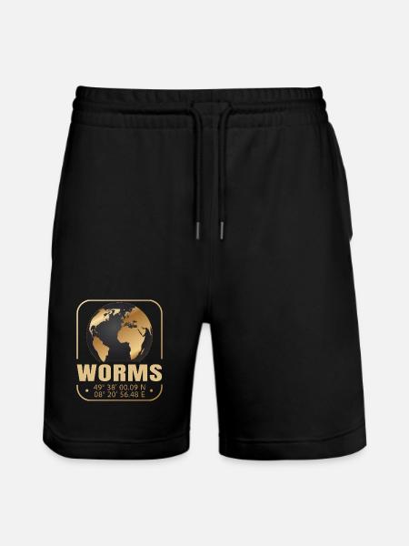 Worms - Stanley/Stella Unisex Bio Joggingshorts Trainer  - Schwarz