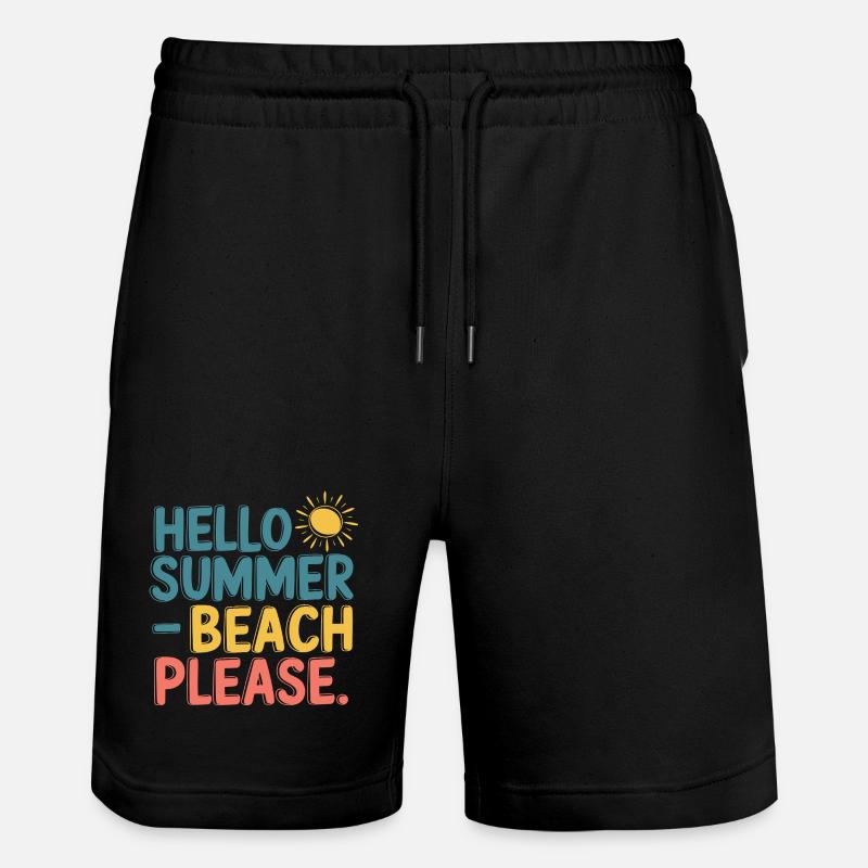 Hello Summer – Beach Please! - Short de jogging bio TRAINER Stanley/Stella unisexe - noir