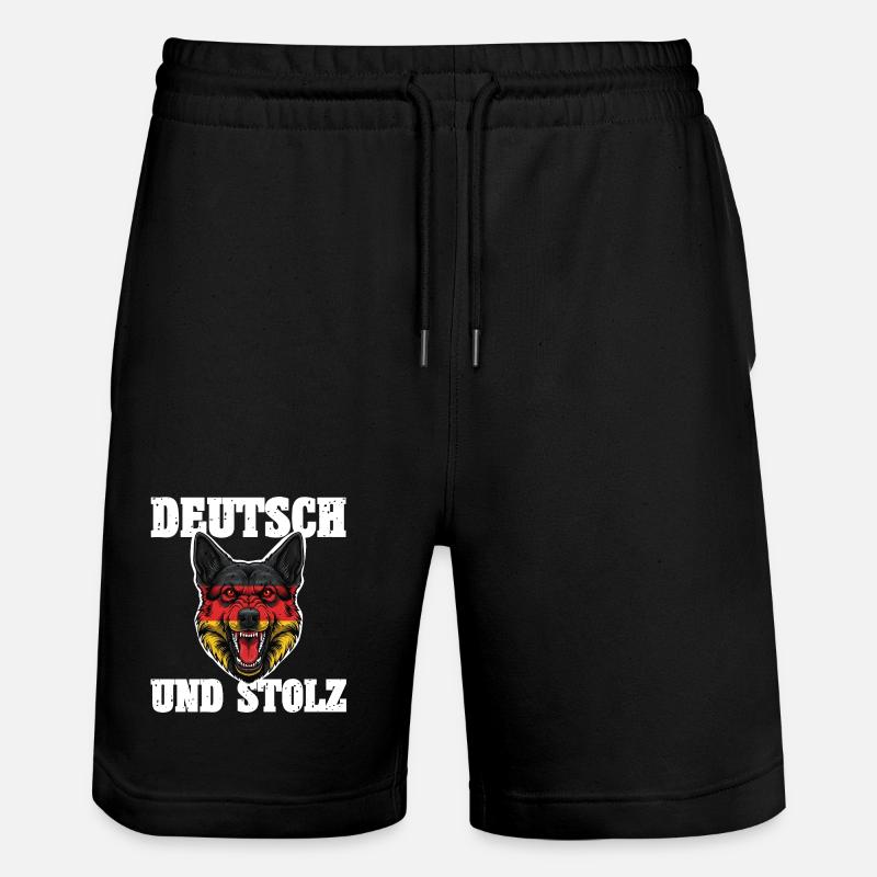 Deutscher Schäferhund - Stanley/Stella Unisex Bio Joggingshorts Trainer  - Schwarz
