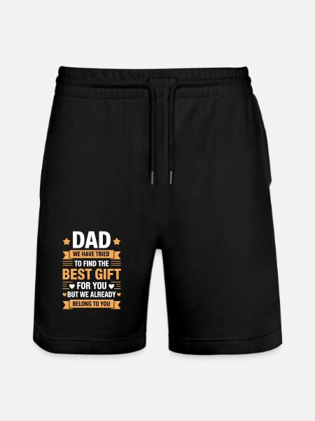 Papa-Geschenk Wir gehören dir schon - Stanley/Stella Unisex Bio Joggingshorts Trainer  - Schwarz
