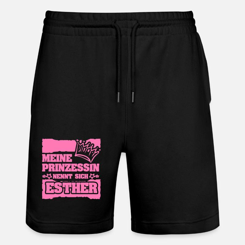 Esther comme un prénom de fille - Short de jogging bio TRAINER Stanley/Stella unisexe - noir