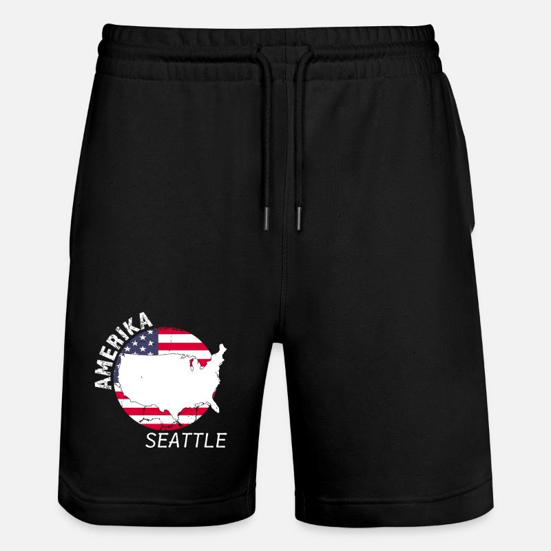 Seattle - Stanley/Stella Unisex Bio Joggingshorts Trainer  - Schwarz