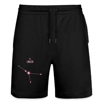 Krebs-Sternzeichen Sternbild Pastellrosa - Stanley/Stella Unisex Bio Joggingshorts Trainer  - Schwarz - Vorne - Nik (191cm) & Marisol (170cm)