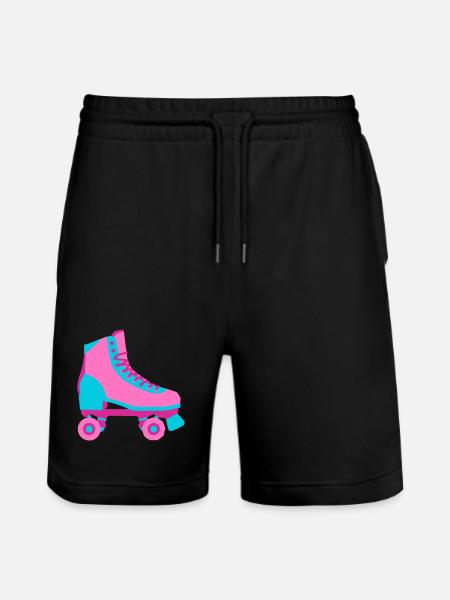 Rollschuh Rollschuhfahren Roller Derby 80er - Stanley/Stella Unisex Bio Joggingshorts Trainer - Schwarz