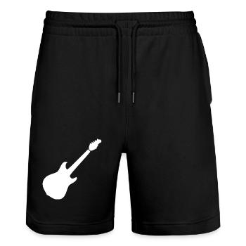 Musicien Cadeau pour la Musique de Guitare - Short de jogging bio TRAINER Stanley/Stella unisexe - noir - Devant - Nik (191cm) & Marisol (170cm)