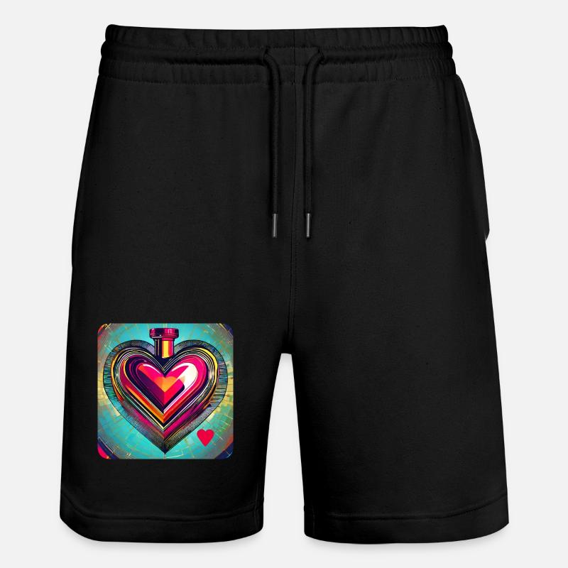 Liebeselixier - Stanley/Stella Unisex Bio Joggingshorts Trainer  - Schwarz