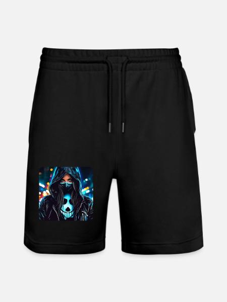 Cool Cybergoth Girl - Stanley/Stella Trainer Unisex Organic Jogging Shorts - black