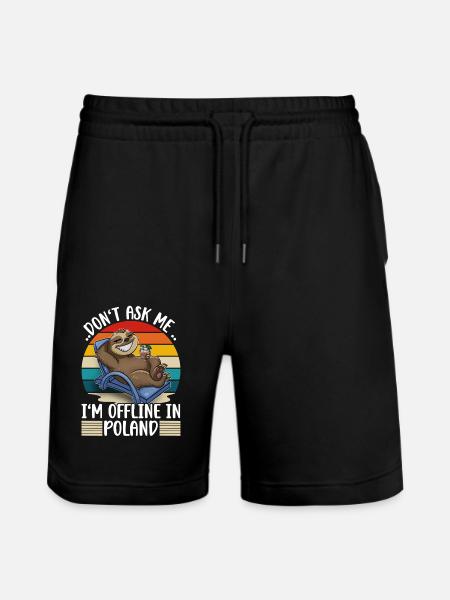 Poland Holidays - Stanley/Stella Trainer Unisex Organic Jogging Shorts - black