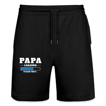 Chargement de Papa Veuillez patienter - Short de jogging bio TRAINER Stanley/Stella unisexe - noir - Devant - Nik (191cm) & Marisol (170cm)