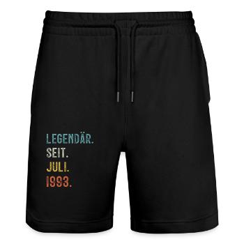 30 Birthday 30 years legendary since July 1993 - Stanley/Stella Trainer Unisex Organic Jogging Shorts - black - Front - Nik (191cm) & Marisol (170cm)
