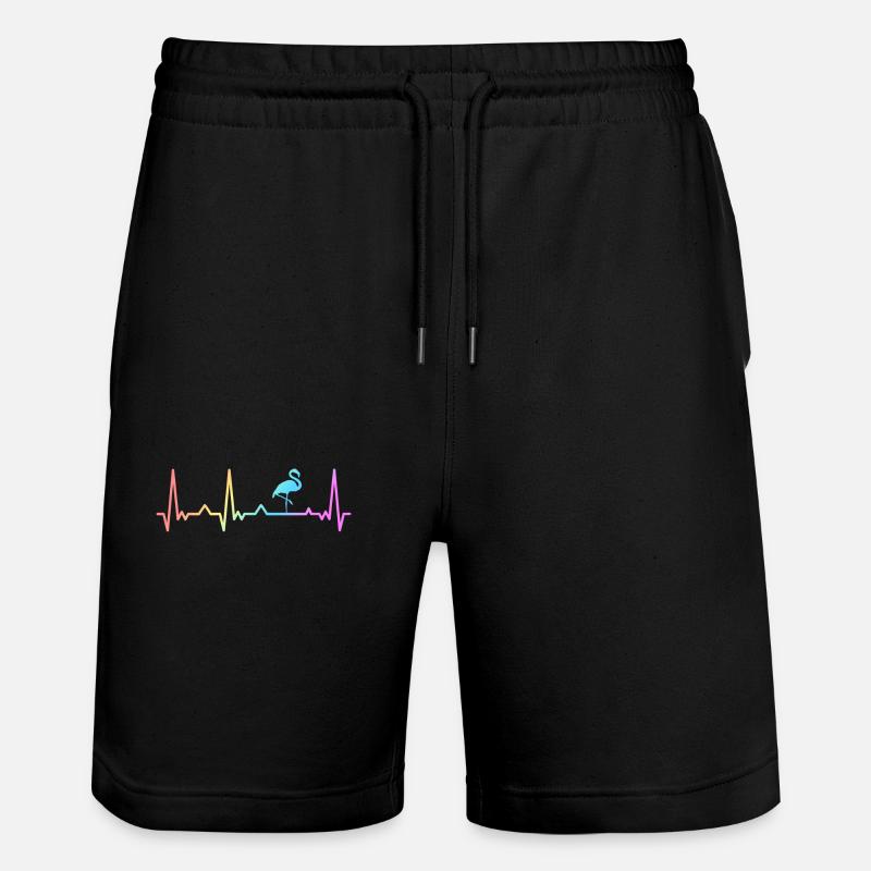 Flamant rose animal - Short de jogging bio TRAINER Stanley/Stella unisexe - noir