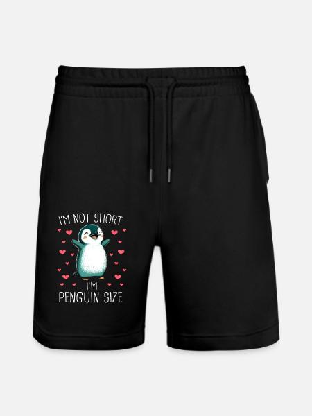 Pinguin Pinguine Tier - Stanley/Stella Unisex Bio Joggingshorts Trainer - Schwarz