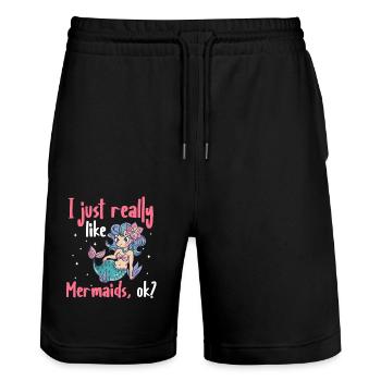 Mermaid Fable Mermaids Conte de fées - Short de jogging bio TRAINER Stanley/Stella unisexe - noir - Devant - Nik (191cm) & Marisol (170cm)