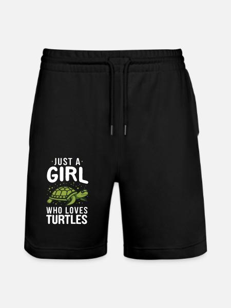Turtle Sea Turtle Turtle Animal - Stanley/Stella Trainer Unisex Organic Jogging Shorts - black